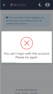You can not log in to this account